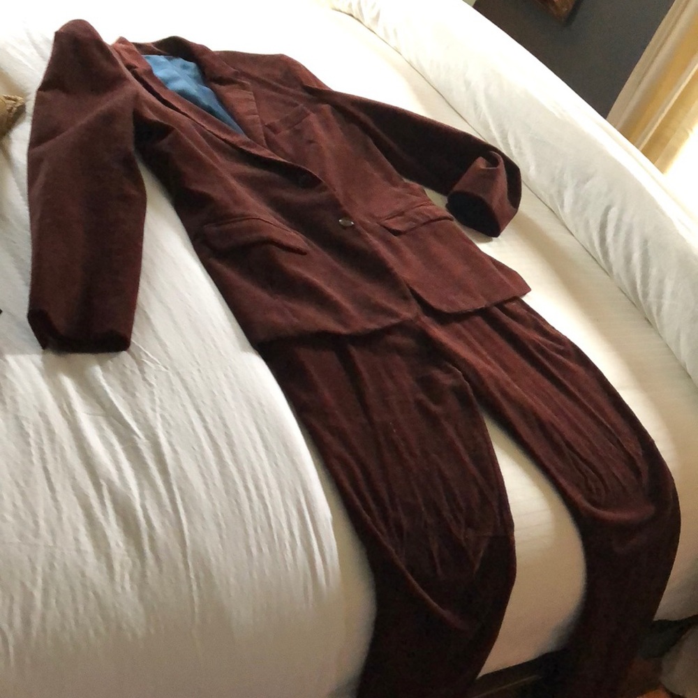 Suit textured velvet like